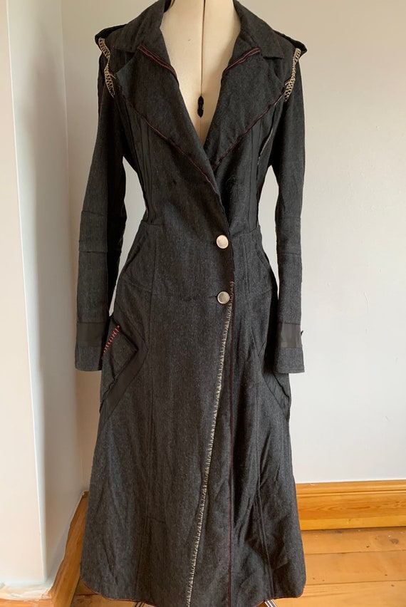 Vintage Military Coat, Deconstructed, Wool Coat, M