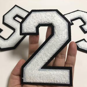 Numbers and letters  Embroidered iron on chenille Letters  Applique Patch design  Name Letters Patch for T-Shirt or Coat or jeans  Patches