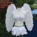 Halloween costume Real Feather  White or black Wings, Angel Feather Wings  for Outfits Costume, Halloween and Christmas party 