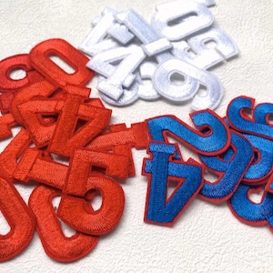 Embroidered iron on Numbers Applique Patch,Iron On Numerals Patch for T-Shirt or Coat,Decoration Embroidery iron on Patches