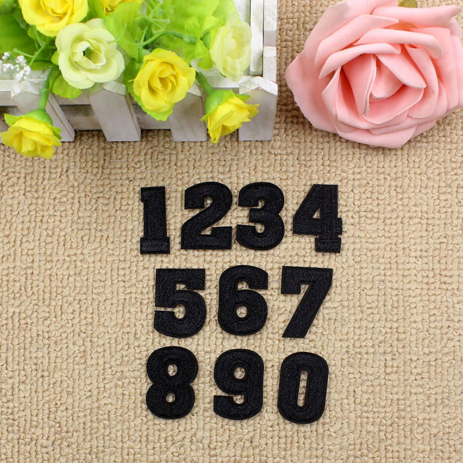 Embroidered Iron on Numbers Applique Patch,iron on Numerals Patch for T ...