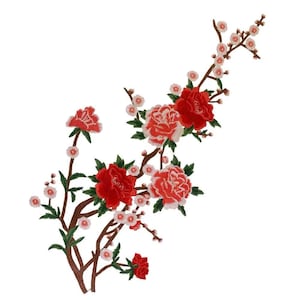Large Flower Applique Patch embroidered floral  Patch Supplies for clothing decoration patches