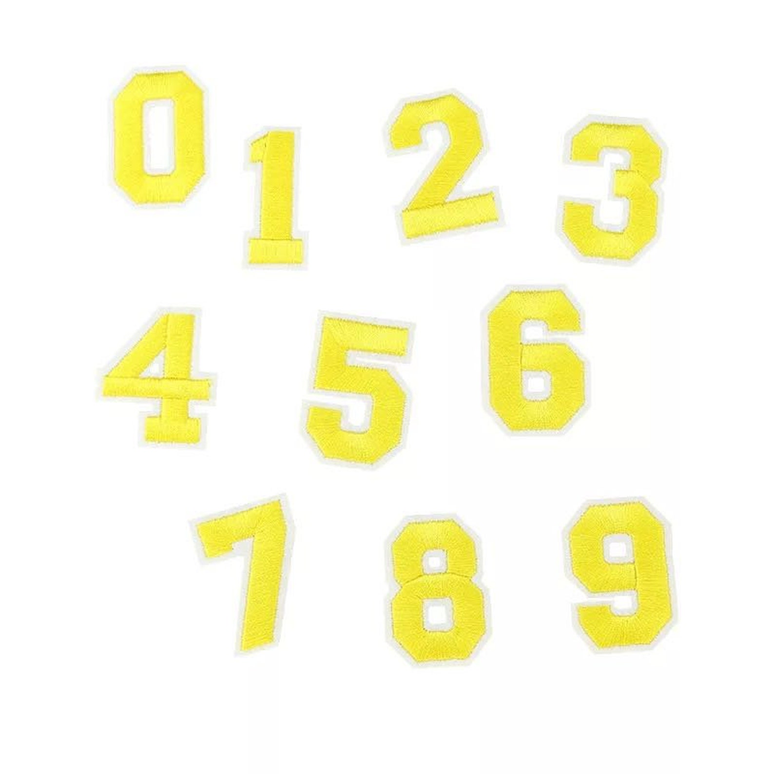 Numbers Vintage Embroidery Patch Embroidered Applique Colorful Etsy