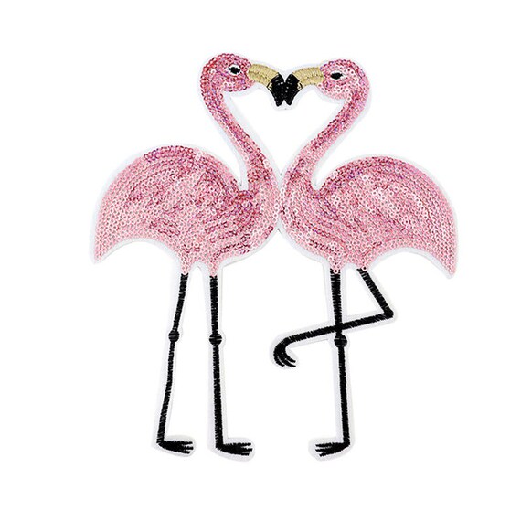 Download Collectable Patches Embroidery Applique Sequin Iron On Clothes Flamingo Sweater Clothes Patch New Collectables Sloopy In