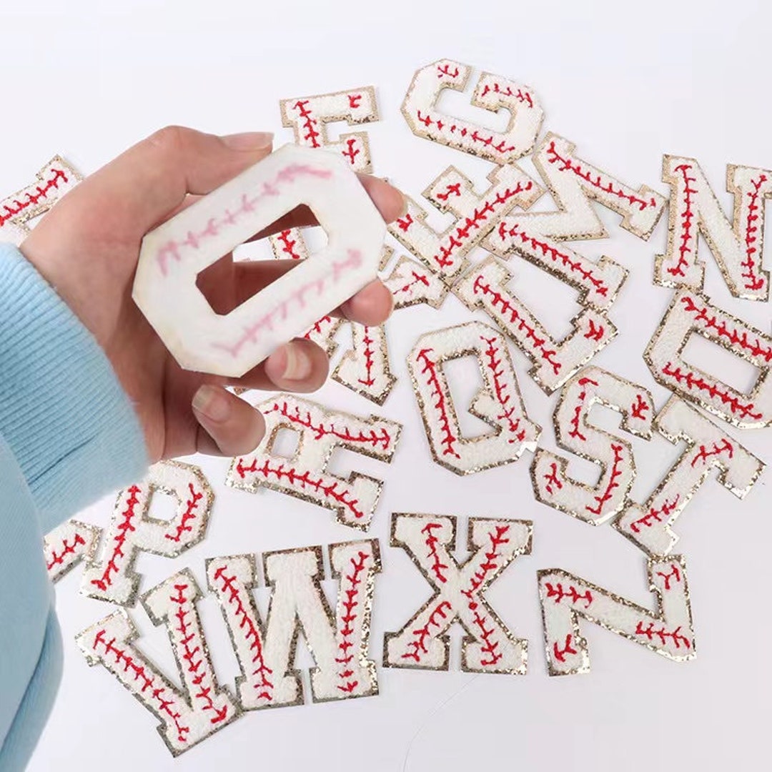 Sticker Baseball Chenille Embroidered Letters and Number Patch Adhesive ...