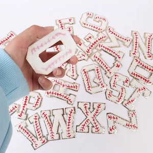 Aufkleber Baseball Chenille Gestickte Buchstaben und Zahlen-Aufnäher selbstklebende Buchstaben-Aufnäher - perfekt, um auf die Tasche Laptop oder Buch zu kleben