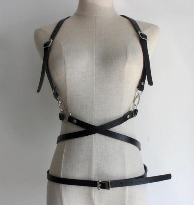 Women leather harness top harness belt harness body harness Etsy