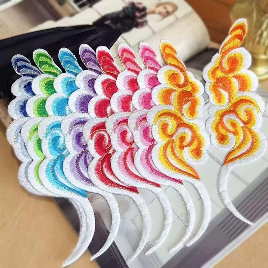 A Pair Clouds Embroidered Patch Supplies for Costume Decorative ...