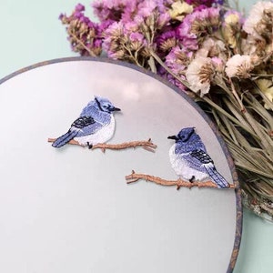 One pair birds   Embroidered patch sweater decoration applique  embroidered birds