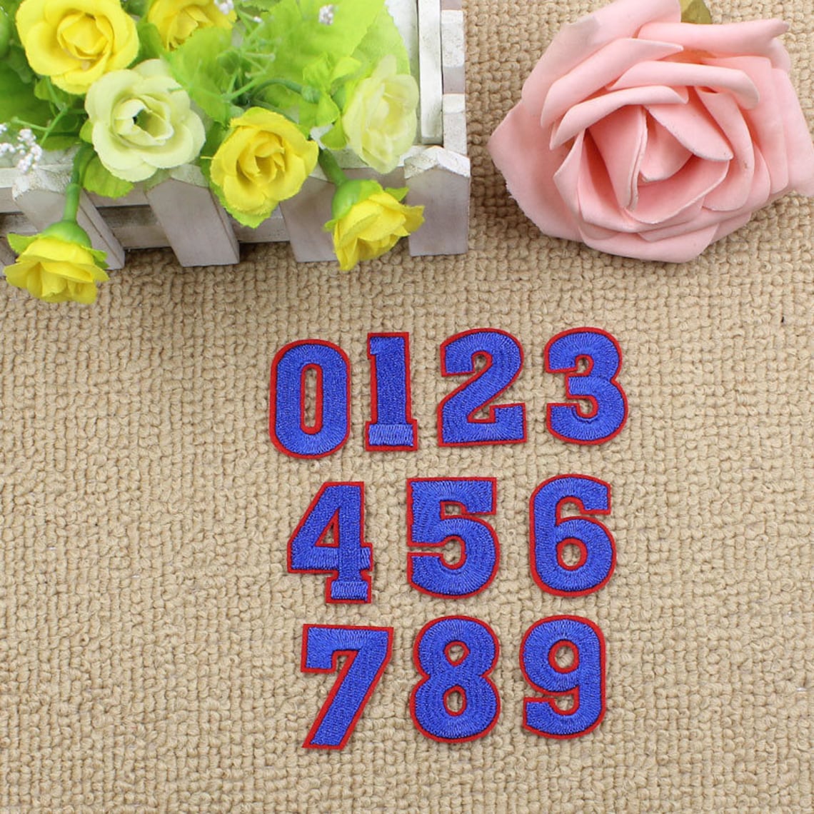 Embroidered Iron on Numbers Applique Patch,iron on Numerals Patch for T ...