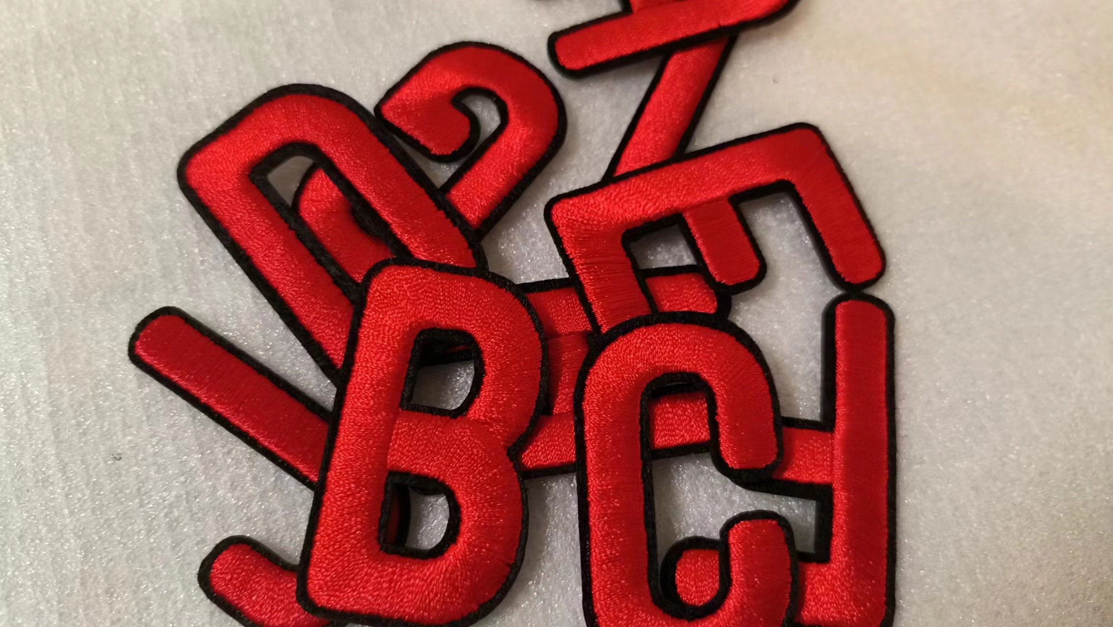 Dark Red Embroidered Iron on Letters Applique Patch,iron on Name Letters  Patch for T-shirt or Coat,decoration Embroidery Iron on Patches 