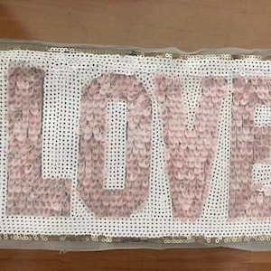 Love sequins Paillette Patch  Patch Supplies for Coat,T-Shirt,Costume Decorative Appliques Patches