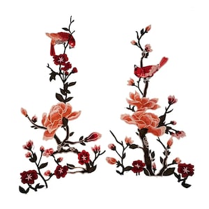 One couple flowers  embroidered cloud Applique Patch  Supplies for Coat,T-Shirt,Costume Decorative sewn on  Patches