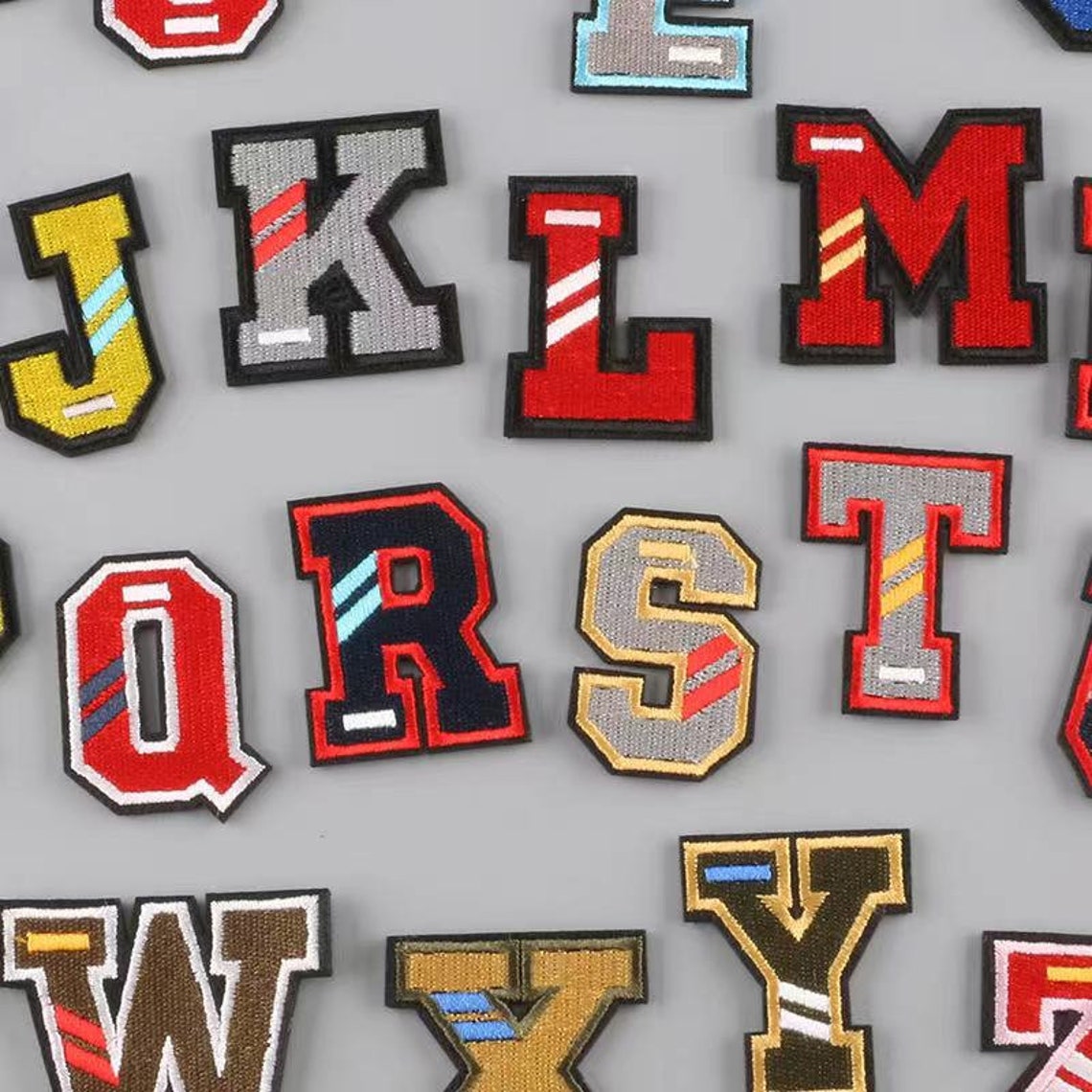 Lettres Patch Alphabet Brodé Applique Lettres colorées fer sur Etsy