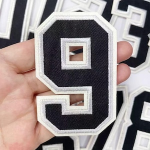 数字刺繍アイロン数字アップリケパッチ、Tシャツやコートの装飾パッチ用のアイロン数字パッチ