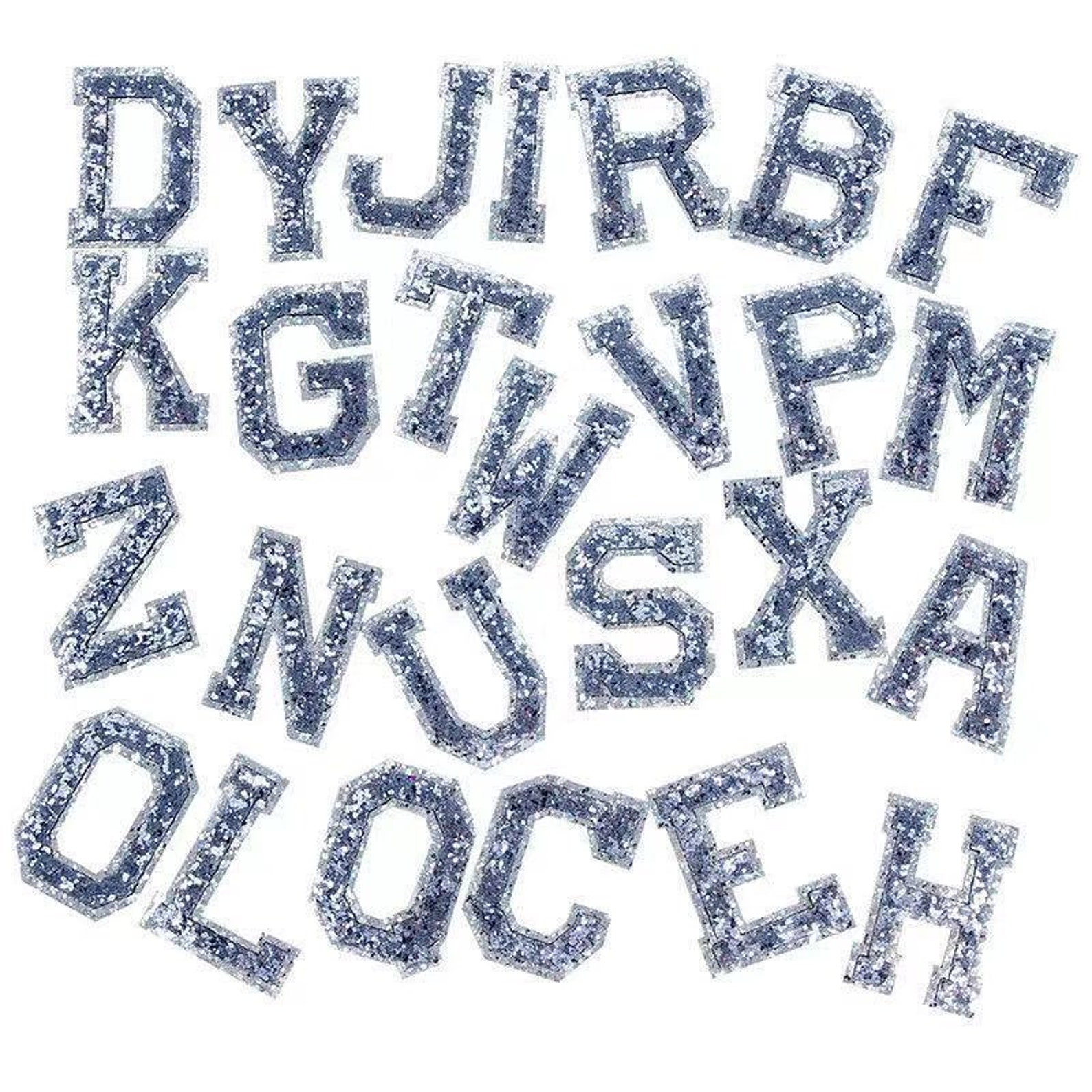 Sequins Letters or Numbers Embroidered Letters Applique Patch Etsy UK