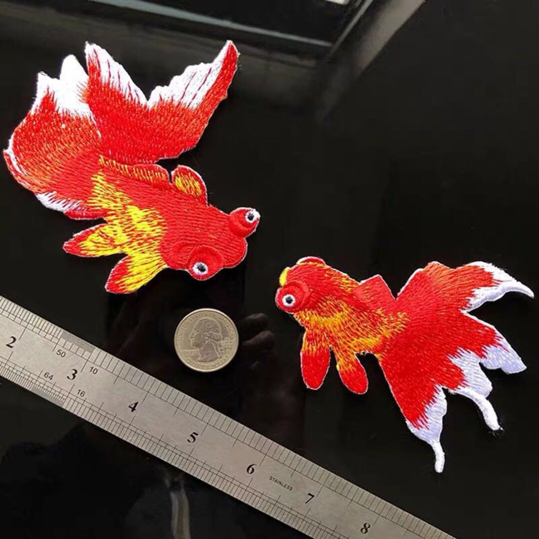 A Pair Fish Embroidered Applique Patch Clothing Decoration Patch - Etsy