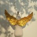 Gold Real Halloween costume Feather Wings, Angel Feather Wings - Perfect for Outfits Costume, Halloween and Christmas party 