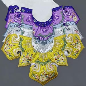 Collar Embroidered   Applique Patch design  clothing or  Coat or jeans iron on collar