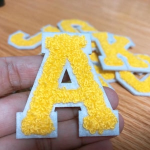 Chenille Embroidered Letters  Applique Patch design  Name Letters Patch for T-Shirt or Coat or jeans iron on Patches