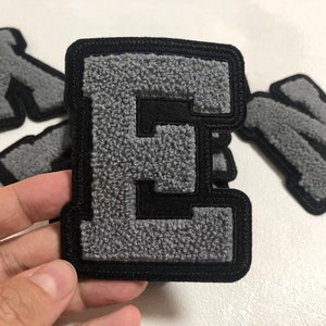 72 Pcs Chenille Letter Patches Iron on Letters Varsity Letter Numbe Patches  Self Adhesive Chenille Patches Chenille Embroidered Patch for Clothing