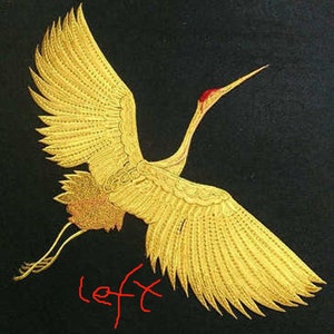 Crane patch embroidered applique clothing or jacket or coat decoration iron on patch image 2