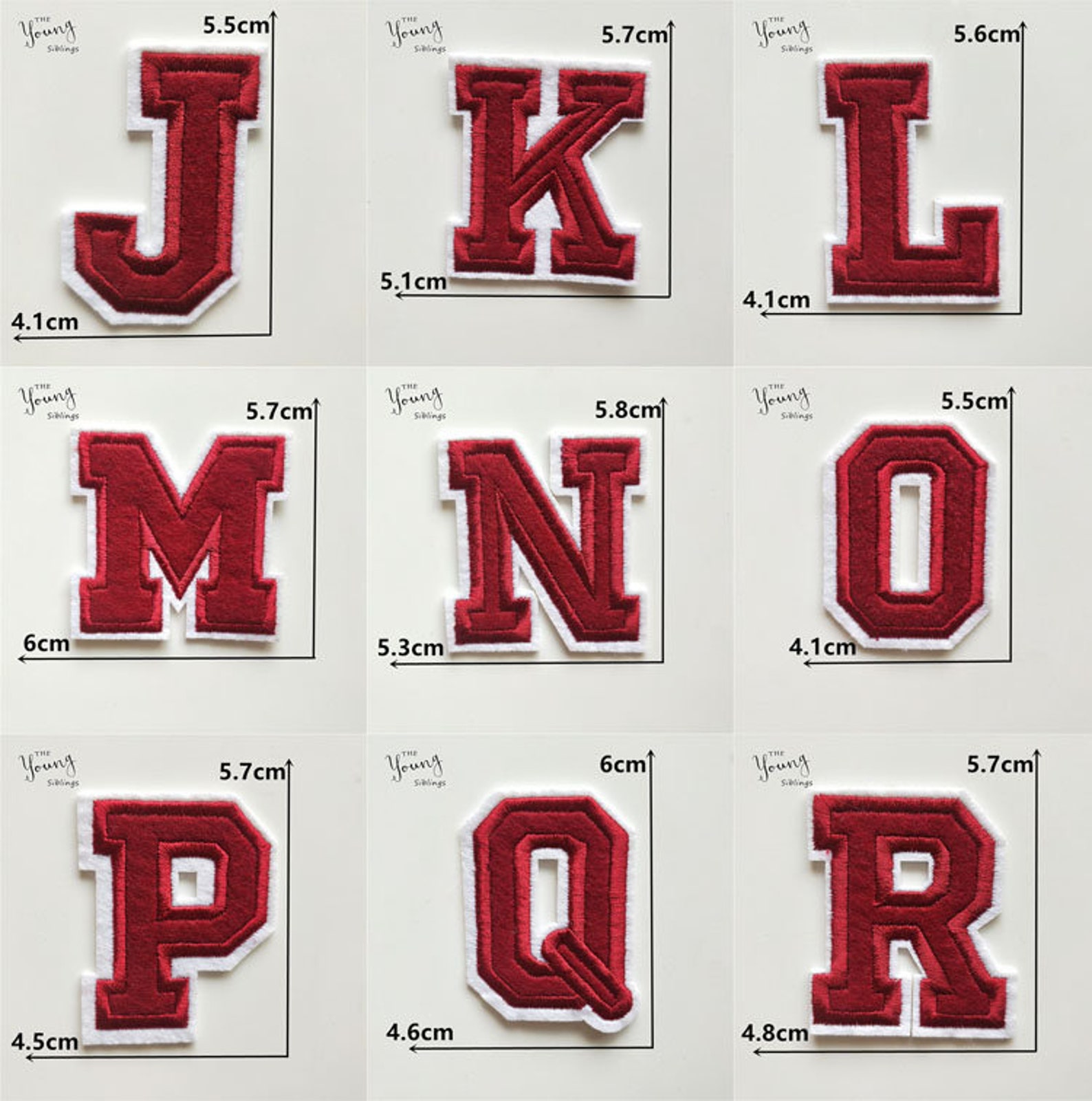 Red Embroidered Iron on Letters or Numbers Applique Patchiron Etsy