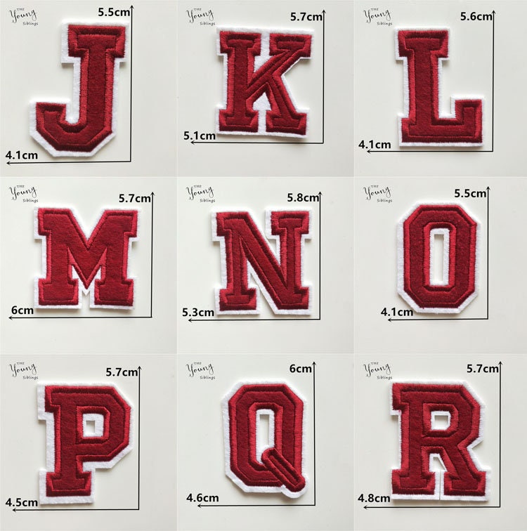  Fabric Letters, 36pcs Iron-on Letters Letter Iron on Patches  Iron on Letters and Numbers Iron on Letters Small 1 Inch Iron on Letters  Iron on Patch Letters Embroidered Letters Small Letter