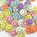 Sticker Colorful Chenille Embroidered Smile face or bow  Patch adhesive  letter patches- perfect to stick on the bag laptop or book 