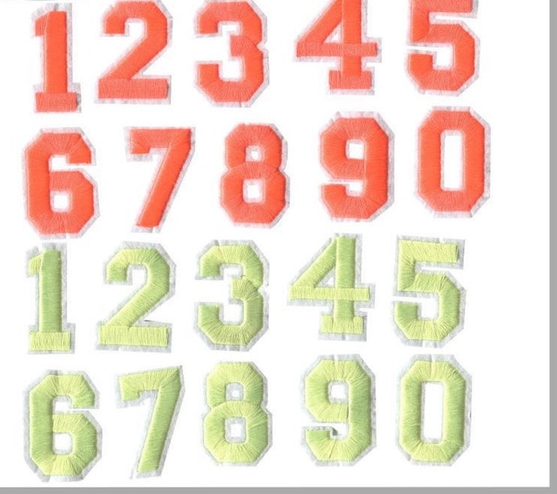 Golden numbers vintage embroidery patch embroidered applique  etsy Golden numbers vintage embroidery patch embroidered applique  etsy