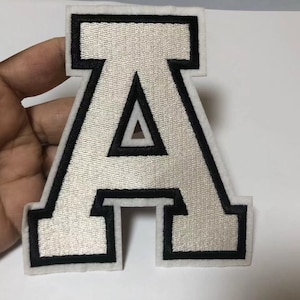 White  Embroidered  Letters Applique Patch design Name Letters Patch for T-Shirt or Coat or jeans iron on Patches