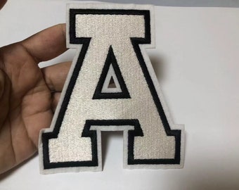 White  Embroidered  Letters Applique Patch design Name Letters Patch for T-Shirt or Coat or jeans iron on Patches