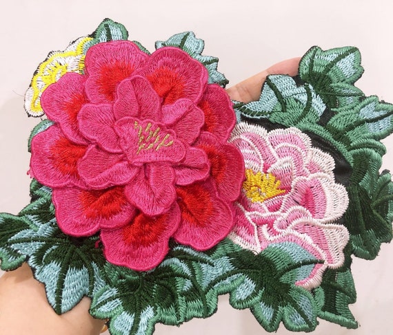 Patch En Dentelle Broderie Applique Fleur à Coudre 3D Florale Perlé Patchs Applique En Dentelle Patchs Brodés Couture Garnitures Pour DIY Couture Robe