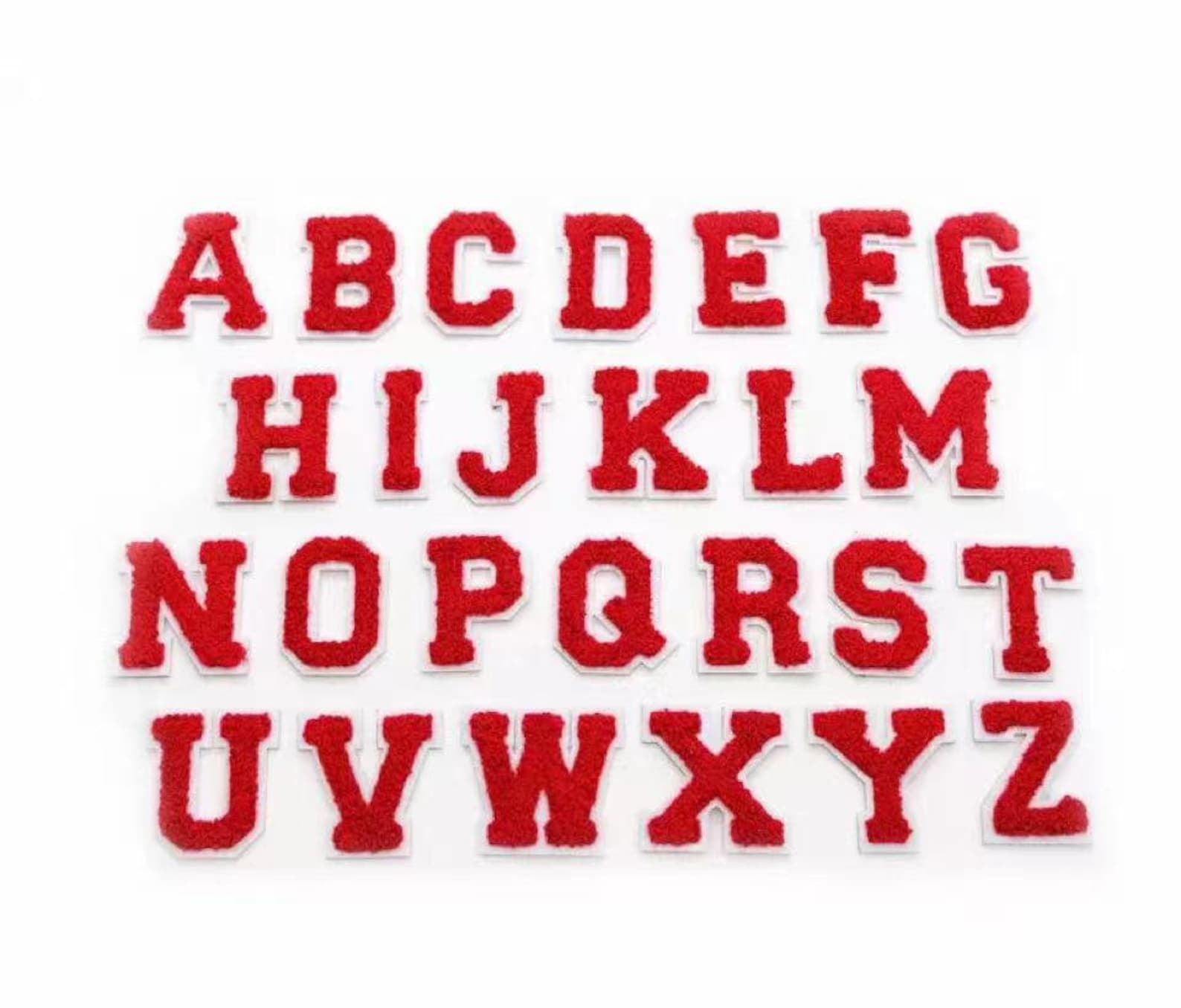 Chenille Embroidered Letters Applique Patch design Name Etsy