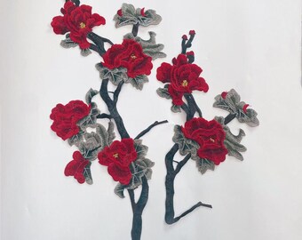 Paar Blume gestickte Blume Applikation bunte Blumen Patch Pullover oder Mantel Dekoration Patch