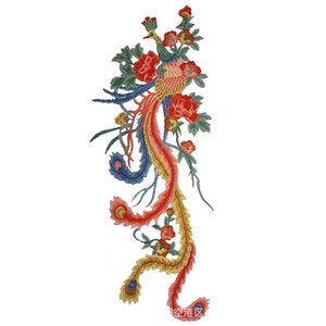 Large phoenix Embroidered applique   decoration patch Dress Supplies clothing decoration fabric patch
