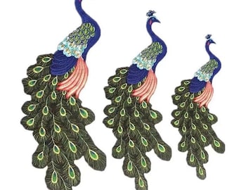 Embroiered peacock patch applique  embroidered patch T-shirt or Jeans decoration patch applique