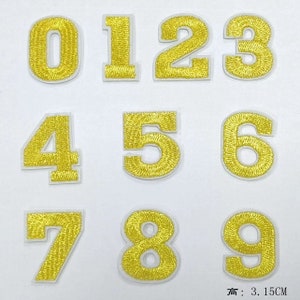 Embroidered Iron on Numbers Applique Patch,iron on Numerals Patch for T ...
