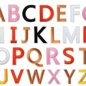 Embroidered Letters Or numbers Applique Patch,Iron On Name Letters Patch for T-Shirt or Coat,Decoration  iron on Patches