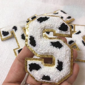 Iron on Chenille Embroidered Letters Applique Patch design Name Letters Patch for T-Shirt or Coat or jeans