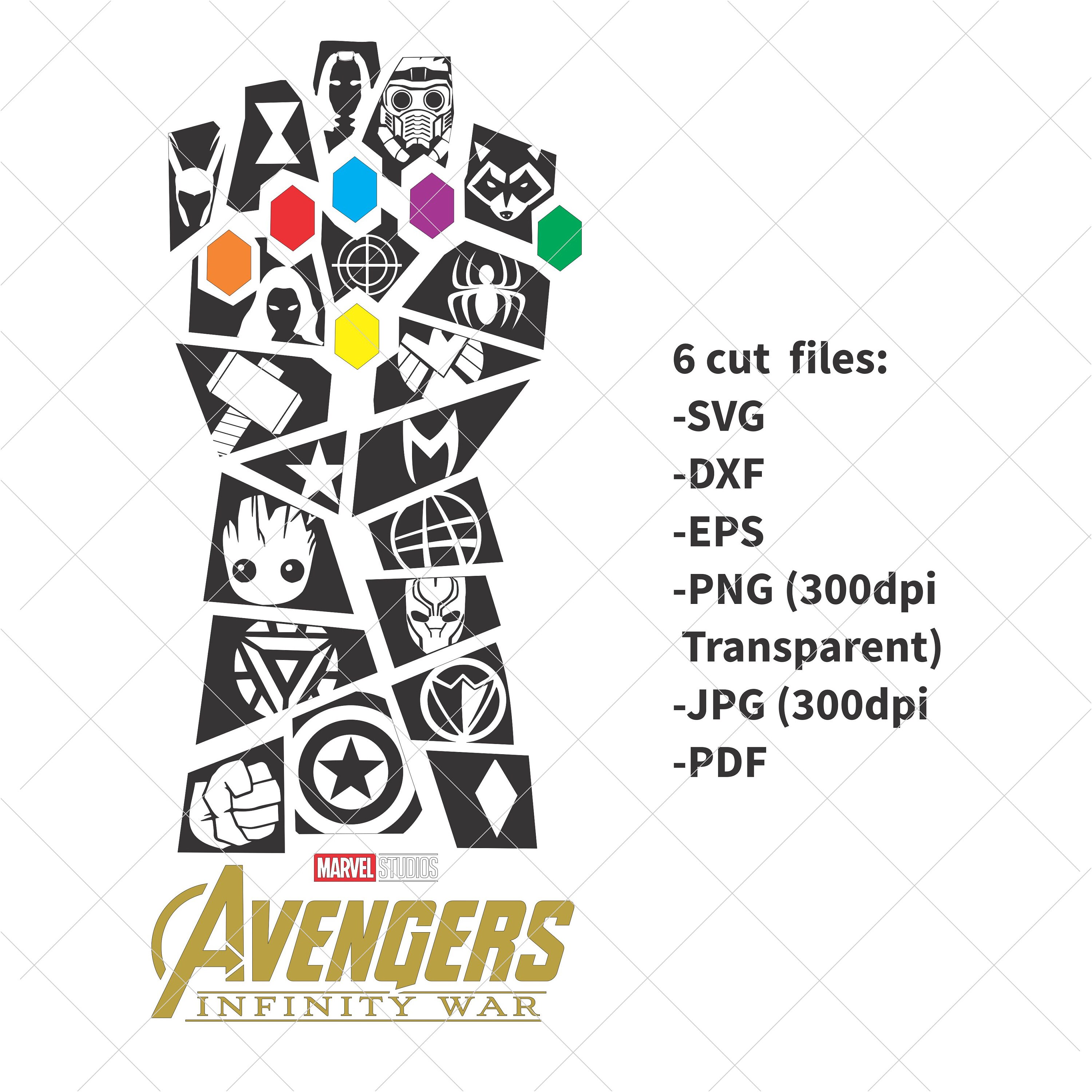 Download Avengers svg Infinity War svg Thanos svg dxf eps png | Etsy