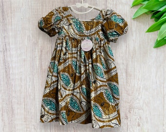 Kids African Print Dress | Handcrafted African Print Dress for Kids | Yewande Dress
