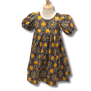 Kids African Print Dress | Handcrafted African Print Dress for Kids | Yewande Dress
