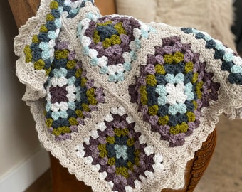 Lavender Fields Granny Square Blanket