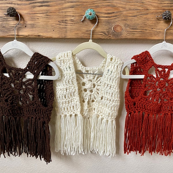 Boho Fringe Vest, toddler size