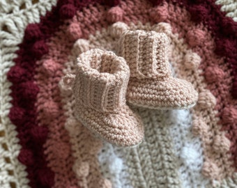 Baby Booties and Rainbow Lovey, baby gift