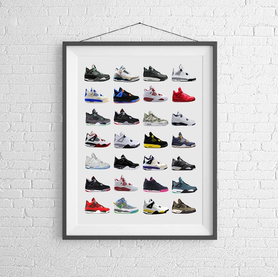 the history of air jordans poster