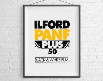 Alford Pan F 50 - Vintage Film Box - 35mm Film - Kodak Agfa - Art Print Poster