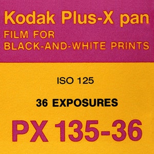 Kodak Plus-X Pan 135 Vintage Film Box 35mm Film Ilford Agfa Art Print Poster image 2