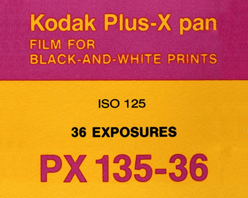 Kodak Plus-X Pan 135 Vintage Film Box 35mm Film Ilford Agfa Art Print Poster image 2